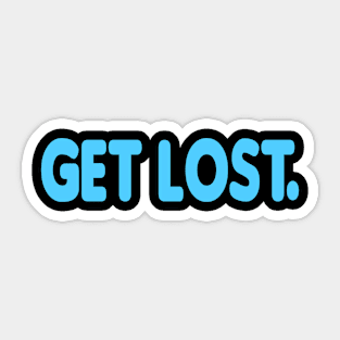 GET LOST. CLASSIC LOGO AQUA Sticker